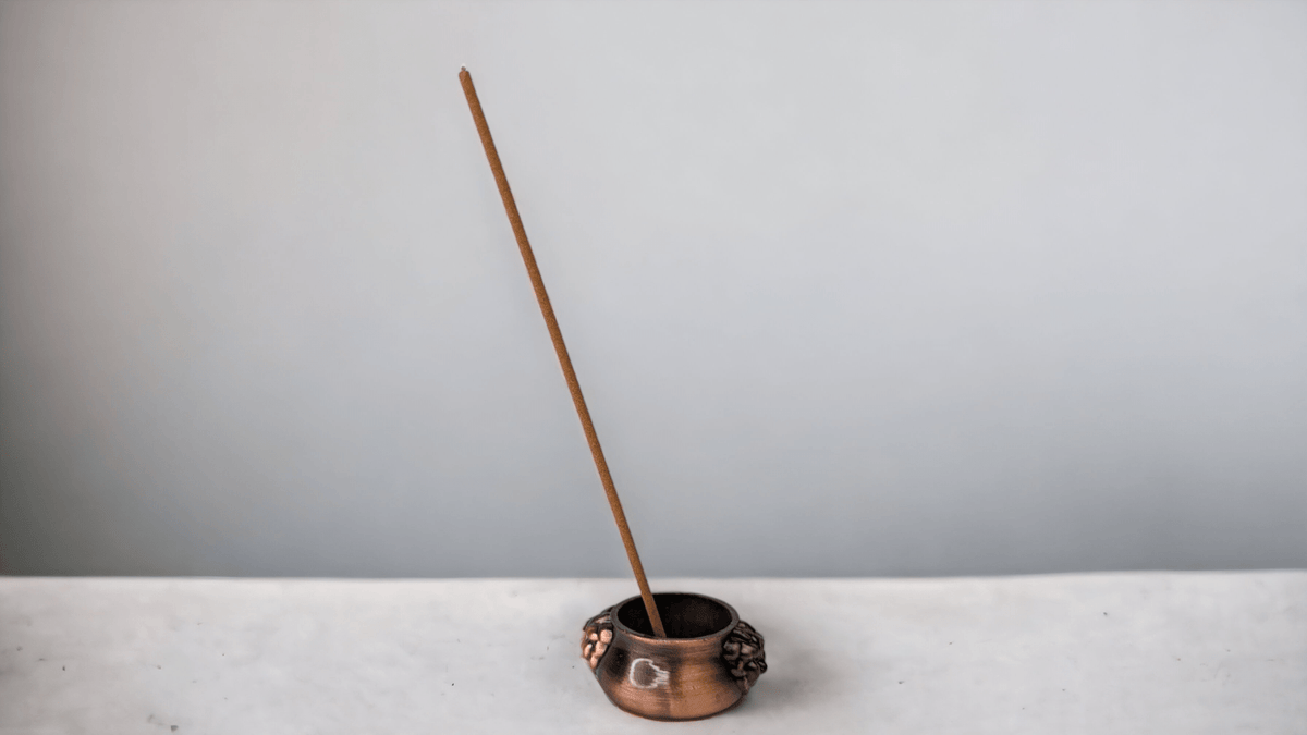 Mini Cauldron Copper Incense holder 4cm -
