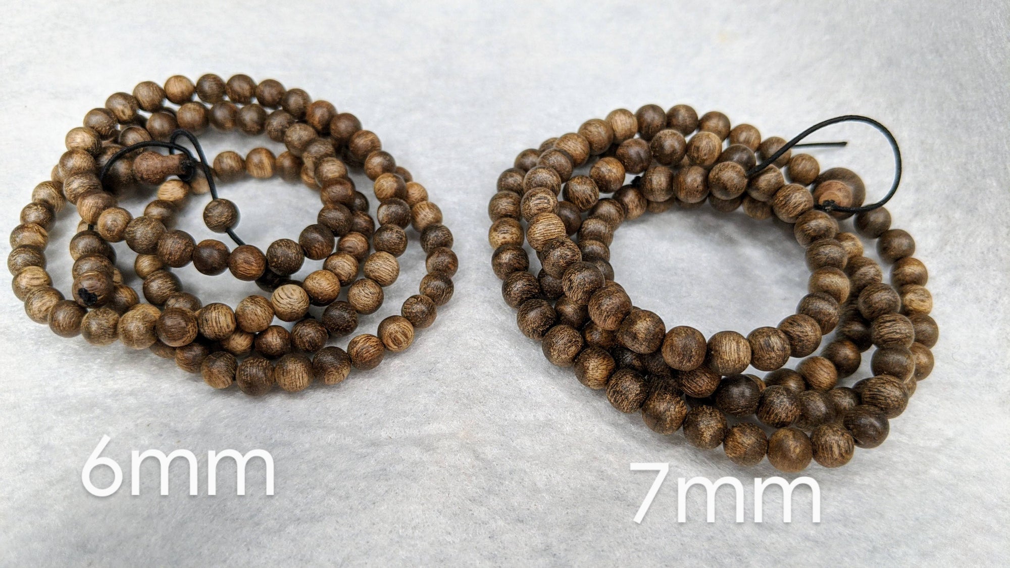 The Wiseman , Wisdom From The Elders, 108 mala made from Wild Agarwood from a small village - 1 x 6mm 9g and 1 x 7mm 14g