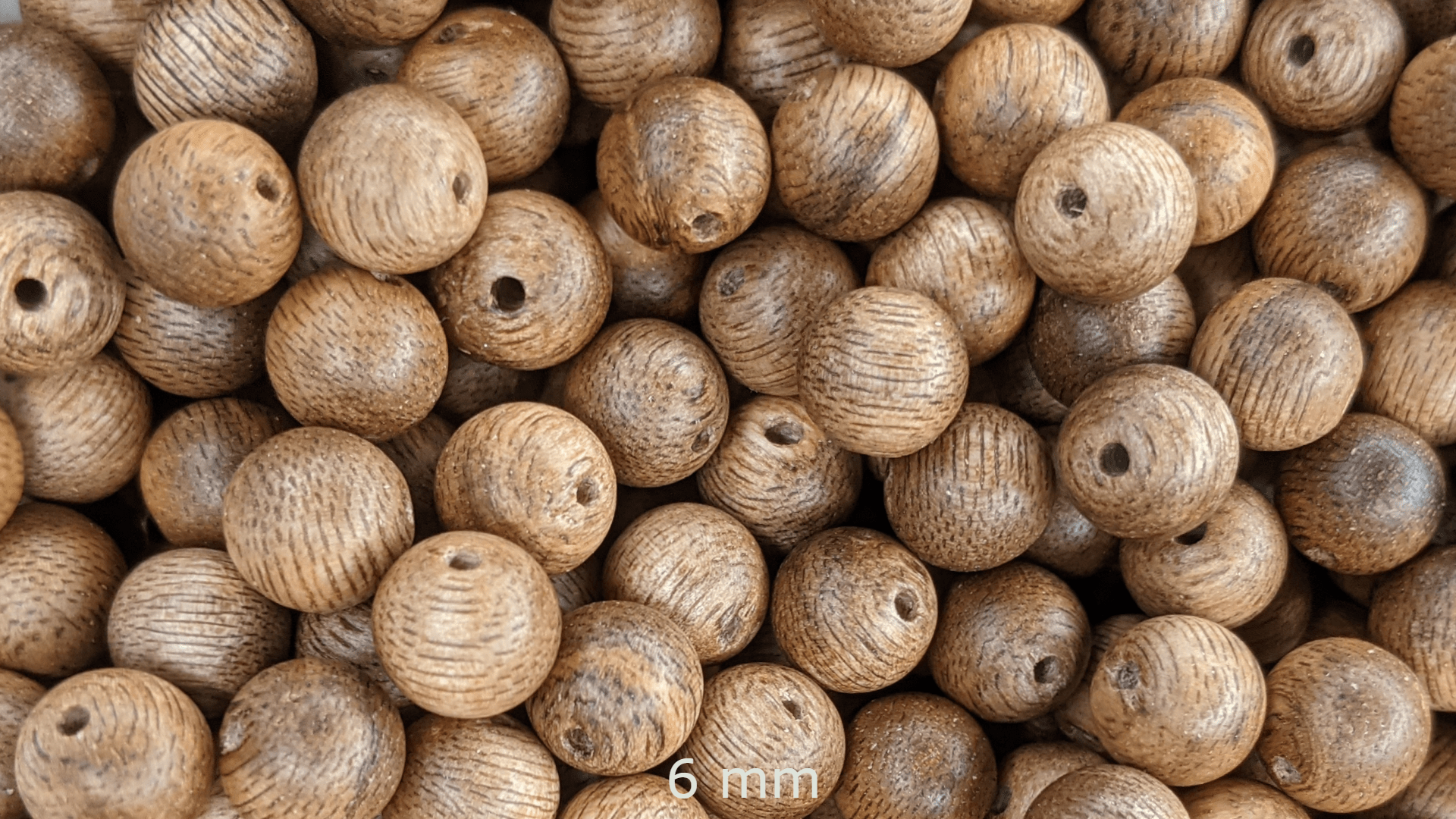 12 Premium Cultivated Agarwood Beads (mala and bracelet size) - The GGG - 12 beads of 6mm Cultivated Agarwood Beads
