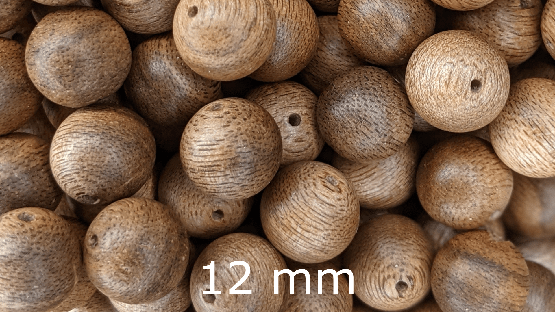 12 Premium Cultivated Agarwood Beads (mala and bracelet size) - The GGG - 12 beads of 12mm Cultivated Agarwood Beads