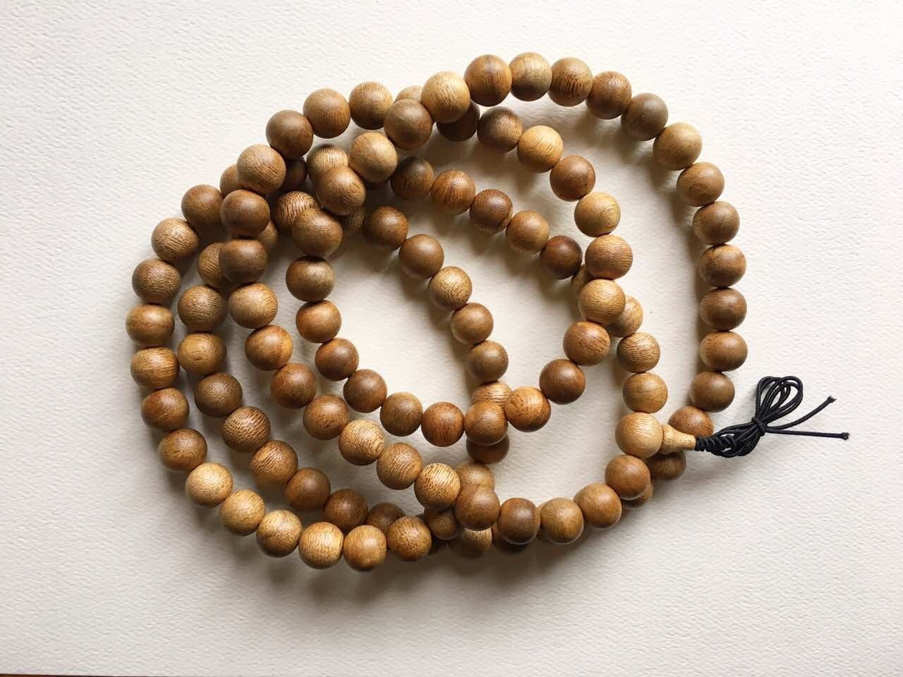 Z-Sold Out-Z- Vietnamese Cultivated 108 Mala Agarwood Beads- custom made -