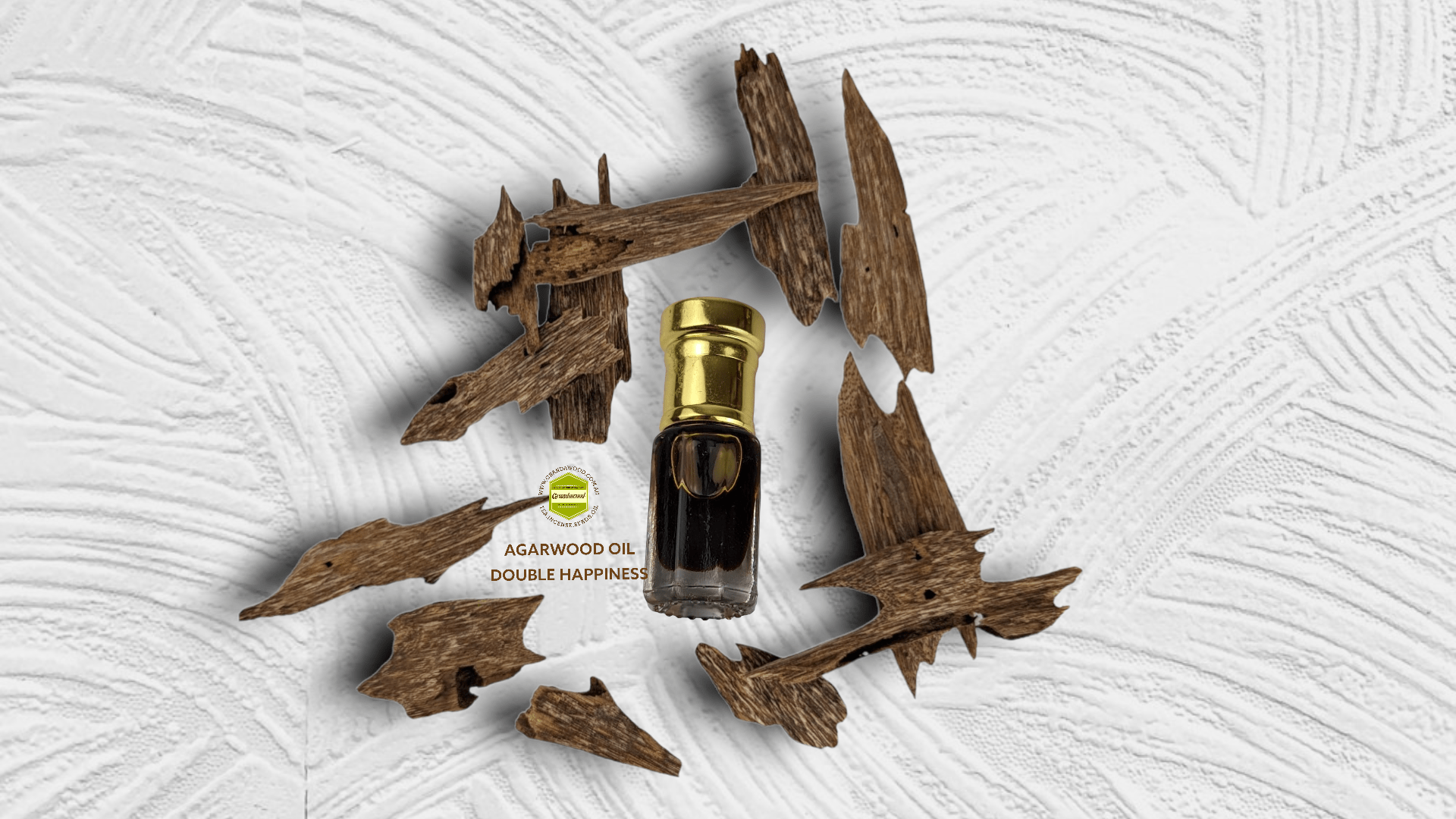 *New* The Heaven Smoke- 100% Pure Cutlivated Agarwood Oil (Oud)- Co2 Supercritical Fluid Extraction - Double Happiness- Cultivated Agarwood / 3g