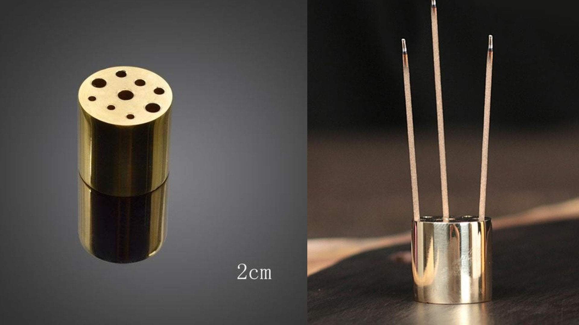 Copper Heavy Incense Holder suitable for Stick Incense with 9 holes - L 2 CM HEIGHT
