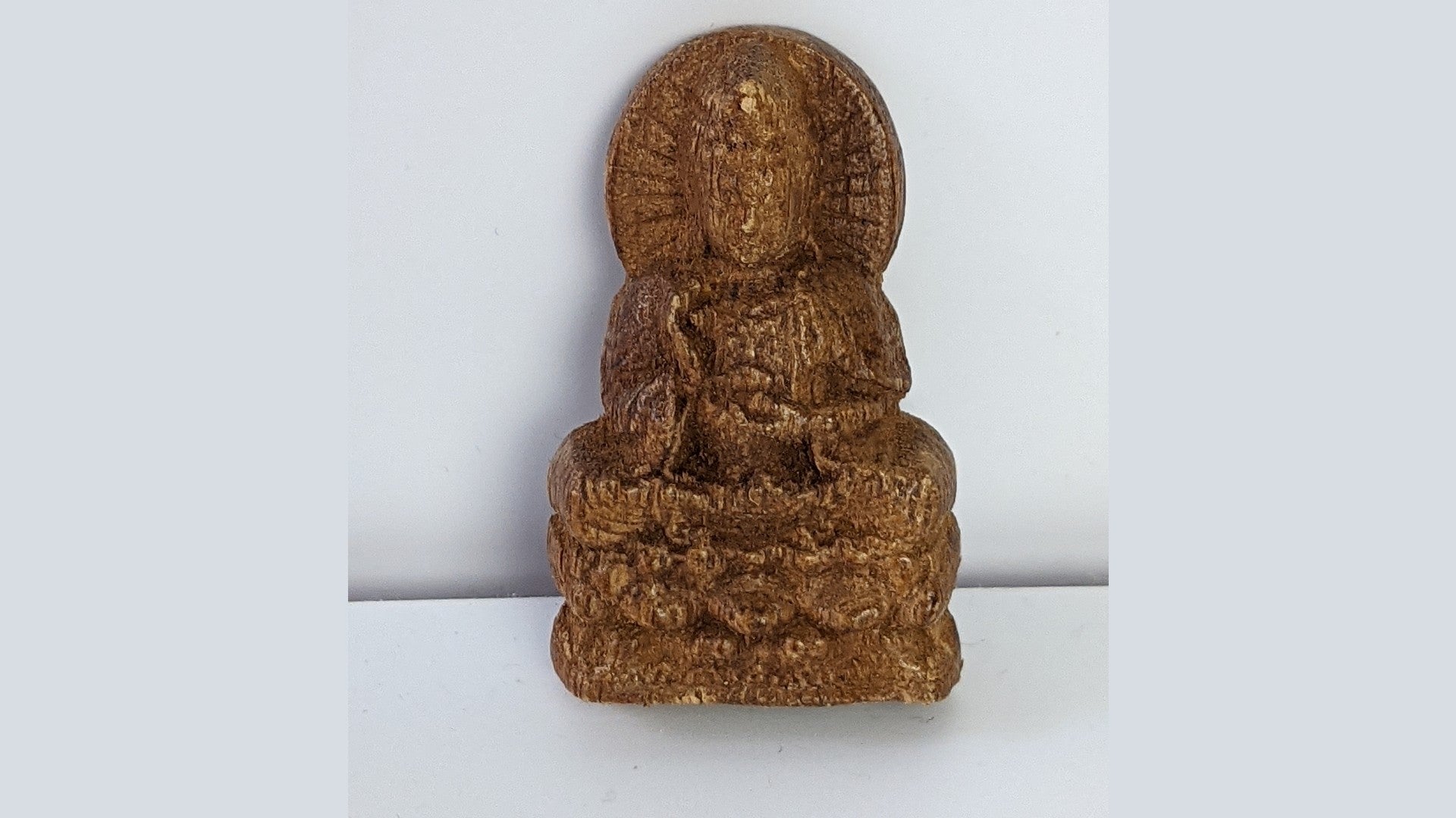Cultivated Agarwood Pendant Guan Yin The Goddess of Mercy and Mi Le Laughing Buddha - Guan Yin w 2.7g