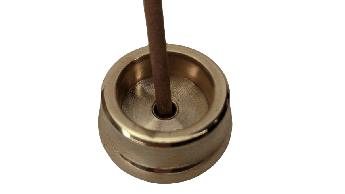 Golden Alloy Mini Incense Holder - 1 single 2mm hole -