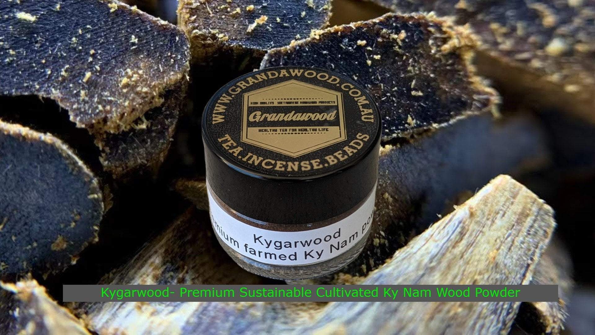 *New* Green Kygarwood Powder and Kygarwood chips- from Sustainable Premium Ky Nam Wood - Green Kygarwood Powder 5g
