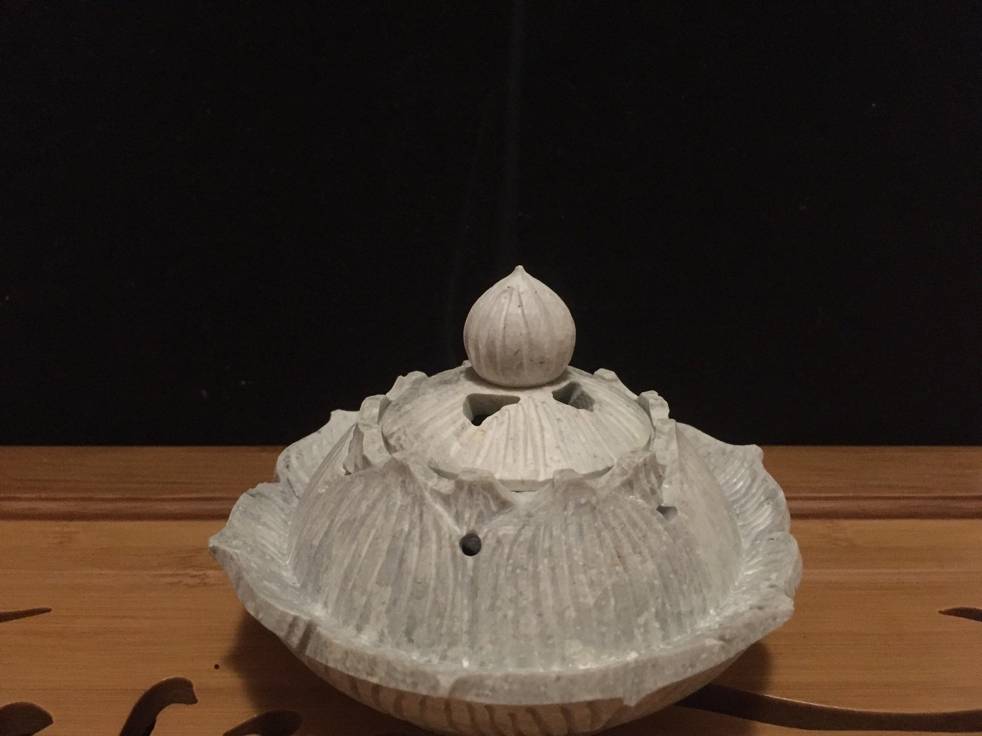 Incense burner- Handcrafted Natural Stone Lotus -