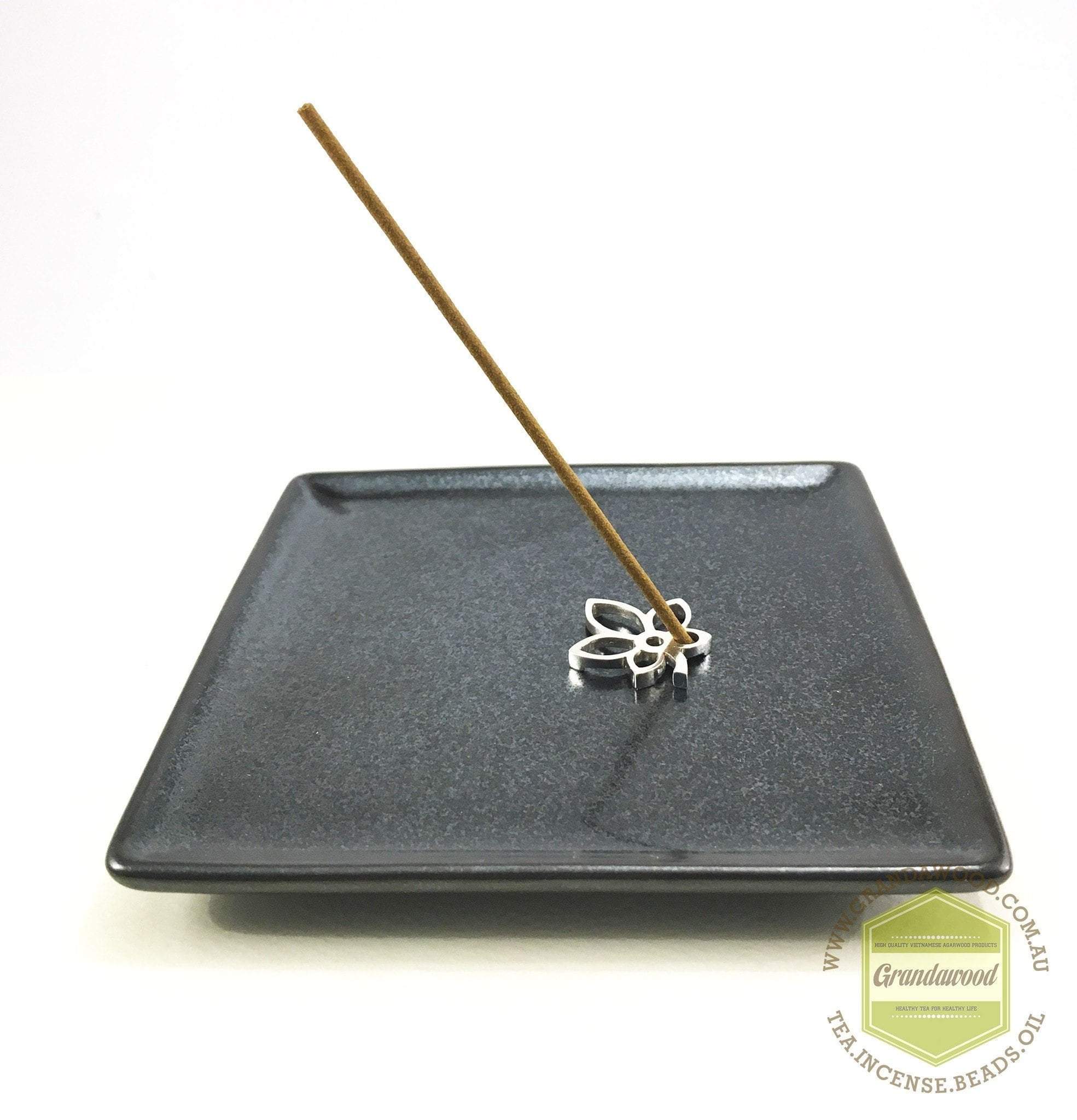 Incense holder - Fine Silver Maple Leaf by Shoyeido -
