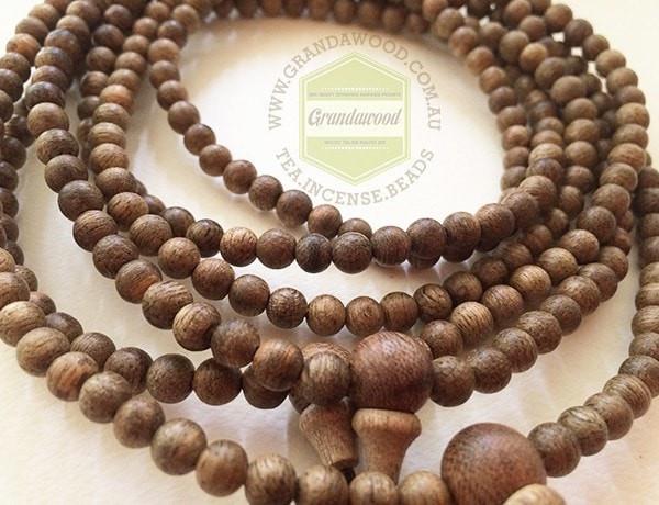 Z-Sold Out-Z- Malaysia Cultivated Agarwood Mala 108 beads 6mm -