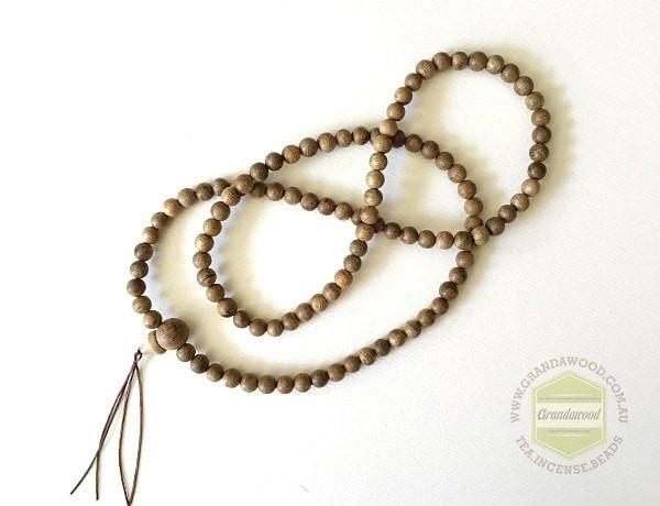 Z-Sold Out-Z- Malaysian Cultivated Agarwood Mala 108 beads 6mm -