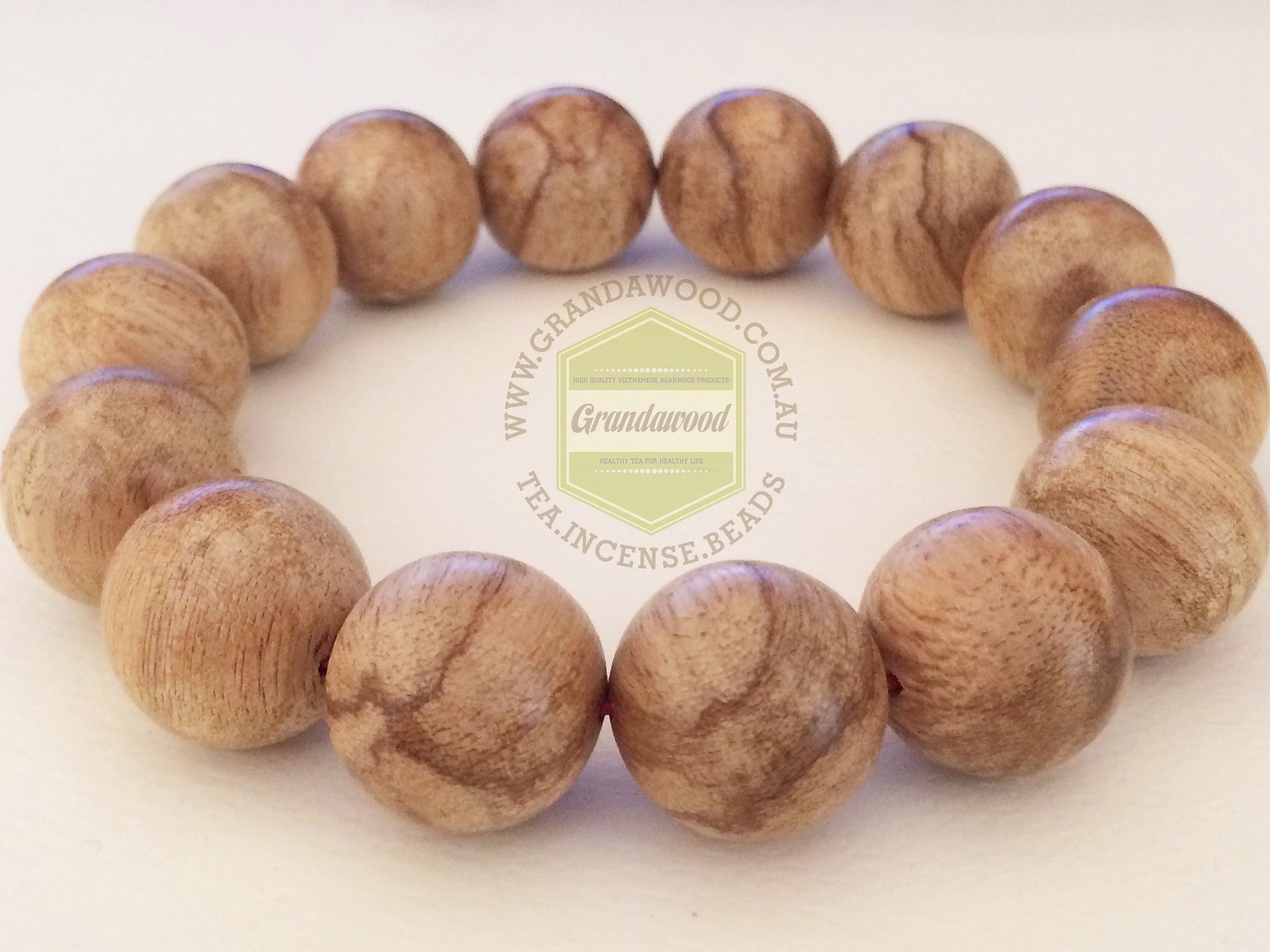 SOLD- Wild Natural Indonesia Agarwood Bracelet (pattern A) -