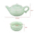 Pottery Teapot Set With 6 carp cups -