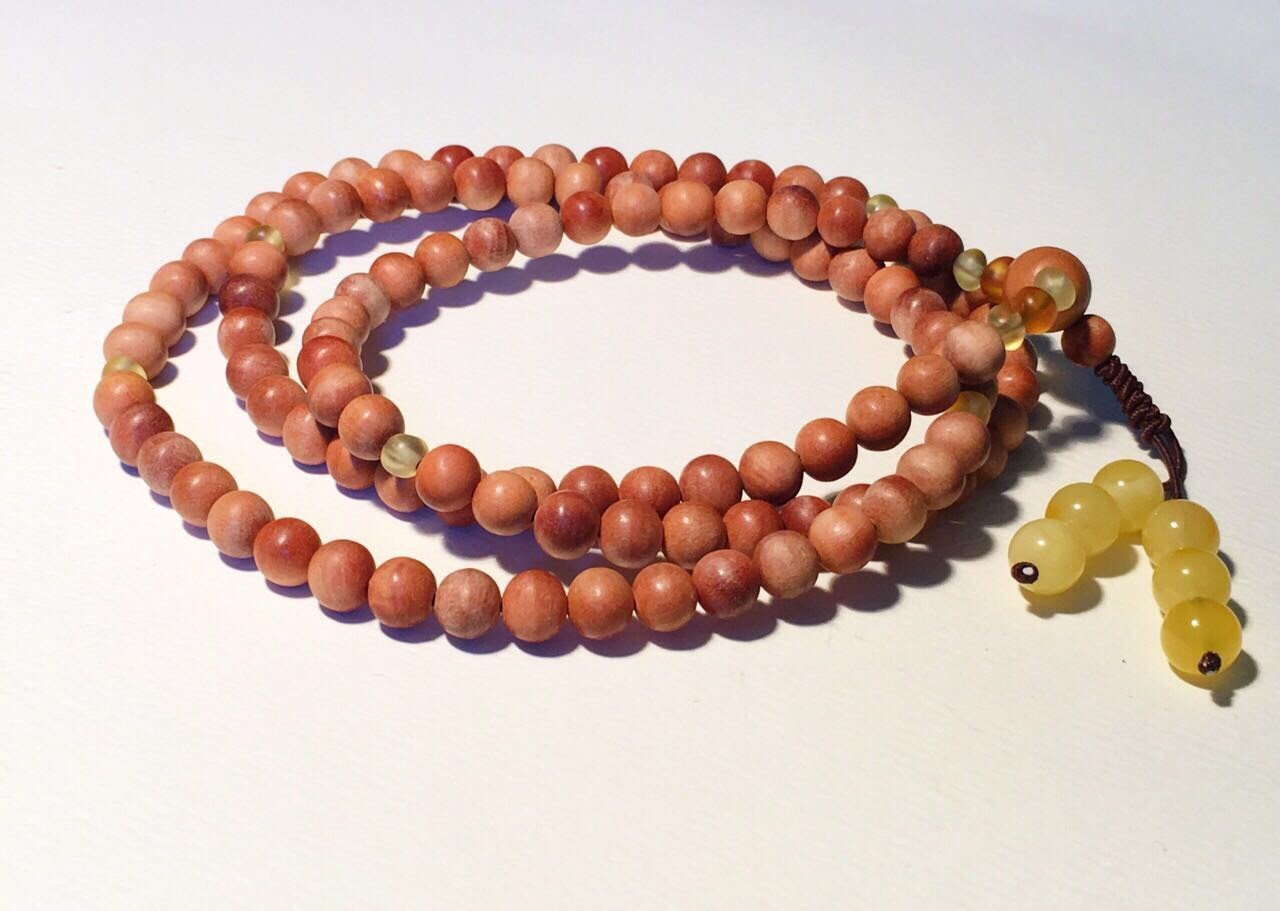 *SOLD OUT* Wild aged 108 mala Sandalwood beads and gemstone -